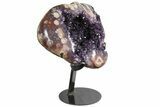Unique Amethyst Geode on Metal Stand - Uruguay #171906-3